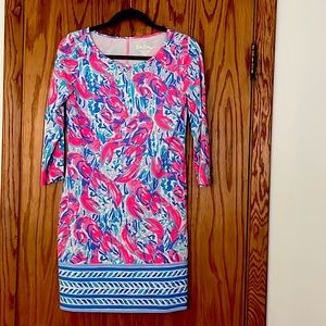Lilly Pulitzer Sophie dress - size XS - colors pink and blue